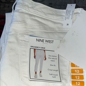 Nine West Gramercy Women's White Ankle Crop Jeans